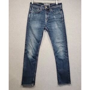 REVTOWN Jeans Men 30x30 Decade Denim Sharp Whiskering Fade Medium Wash Slim